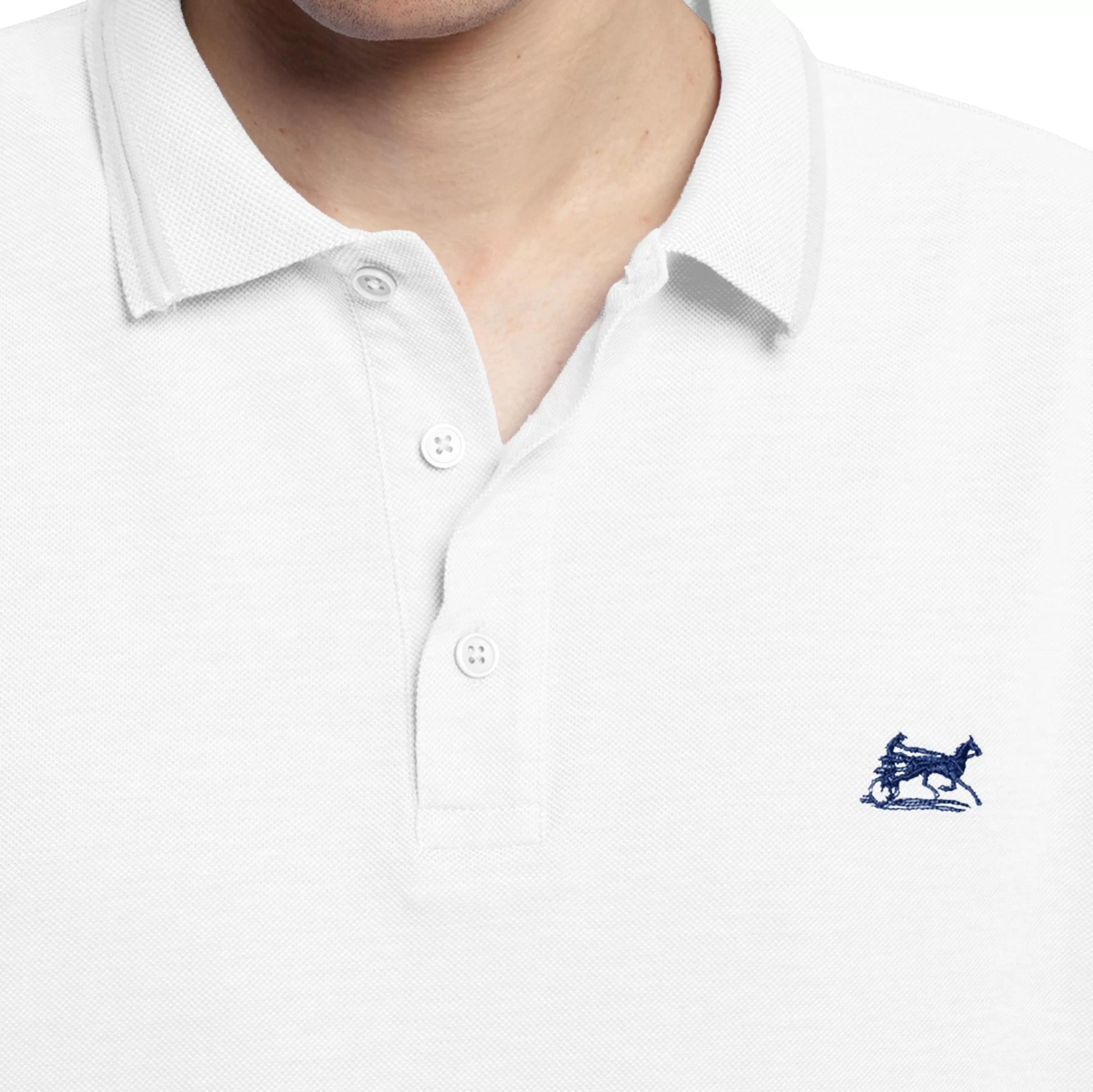 LodinG Polo 100 % coton Blanc Discount